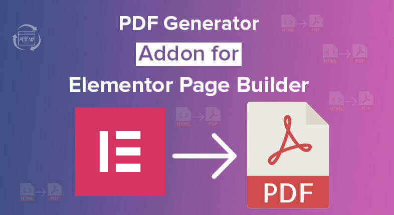 WordPress PDF Generator Addon for Elementor Page Builder