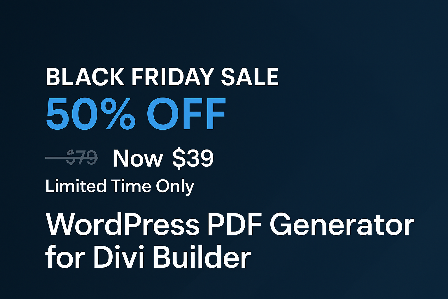 Black Friday sale 50% off