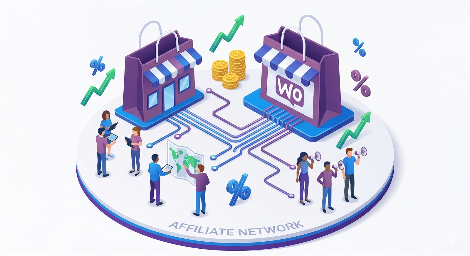 Best WooCommerce affiliate plugin showing an e-commerce referral network